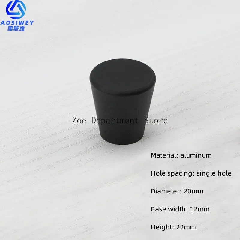 Space Aluminum Single Hole Handle Modern Wardrobe Drawer Round Knob Silver/black/gold Kitchen Cabinet Furniture Small Handle