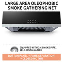 180W Range hood for kitchen Large Suction Small Oil Hat Machine Top Suction Automatic thermal cleaning Range Hood 715mm