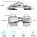 Steel Cabinet Hinges No-Drilling Slot Cabinet Door Bridge Hinges Kitchen Cabinet Cupboard Hinges Furniture Hardware Cushion Hing