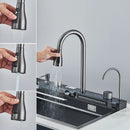 Kitchen Sink Faucet Large Integrate Digital Display Multi-Function Buttons Waterfall Soap Dispenser Cup Washer Kitchen Sink