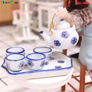3/5/6pcs 1/12 Dollhouse Miniature Accessories Ceramics Tea Set Model Kitchen Tableware