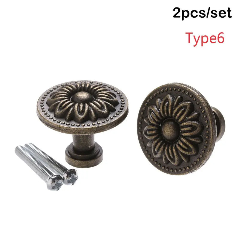2Pcs Round Shape Wardrobe Pulls Drawer Knob Cabinet Pulls Kitchen Cupboard Door Handle Practical Furniture Fittings Hardware
