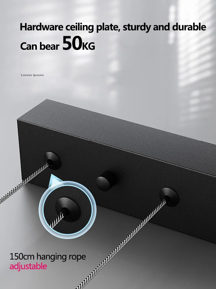 Living room lamp dining bedroom chandelier Nordic modern minimalist 2022 new light luxury square chandelier LED lamp suspendu