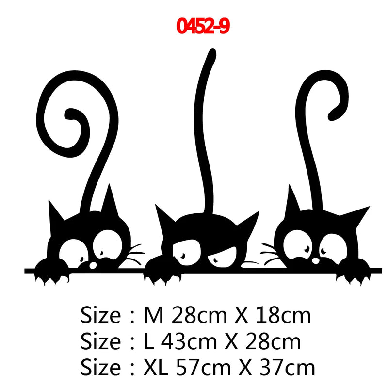 Creative Lazy Black Cat Wall Sticker Home Room Decoration Murals Wall Decals Art Wallpaper Amimals Vinyl Stickers