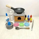 Dollhouse Mini Kitchen Furniture Toys Full Set Models for Doll House Kitchen Furniture Decorative Accessories