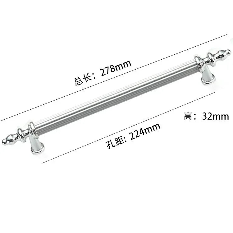 Modern Light Luxury European Wardrobe Cabinet Door Handle Drawer Shoe Cabinet Furniture Hardware Circular Tube Handle