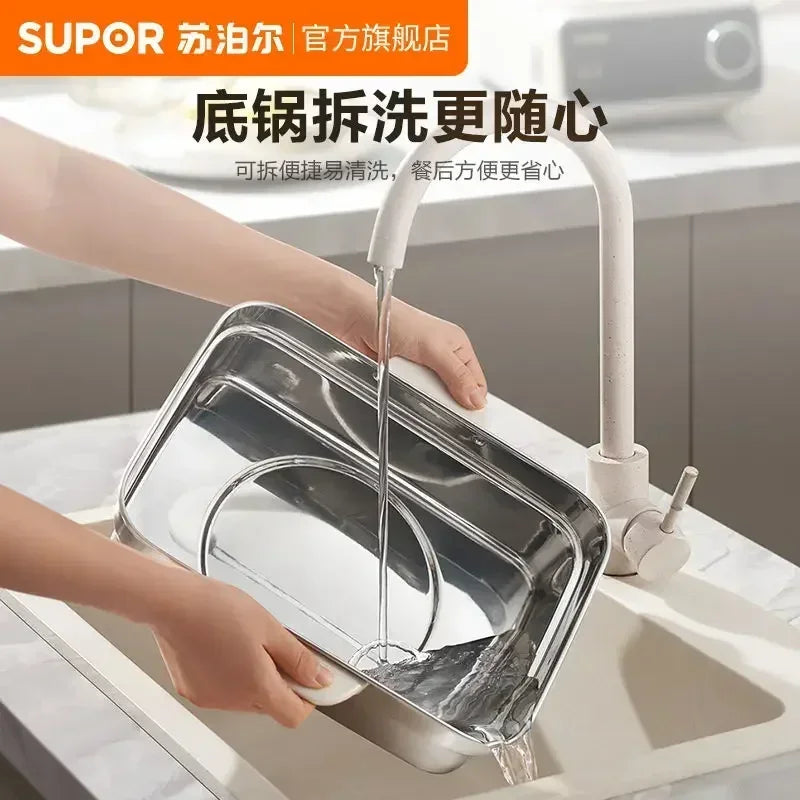 Multifunctional electric steamer. Household breakfast machine. Multi-layer. Steamer & cooking pot. Stewing all in one.