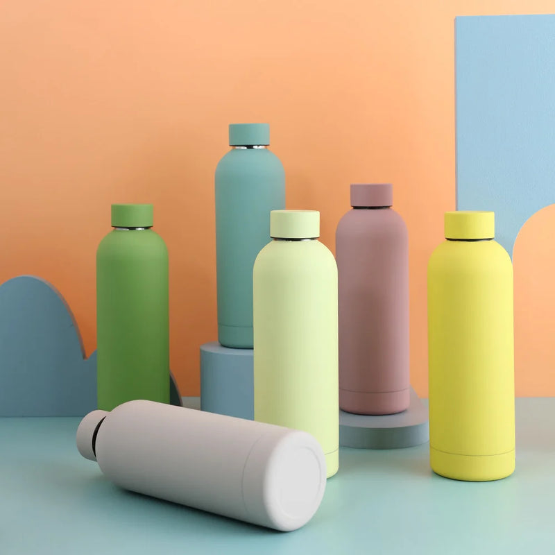 500ML Sports Water Bottle Stainless Steel Thermals Cup Double Wall 304 Vacuum Tumbler Office and Home Insulated Mug