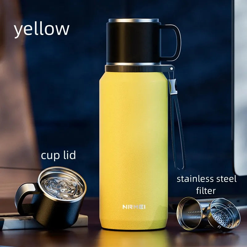 Double Wall Vacuum Flasks Stainless Steel Thermos Bottle for Tea and Coffee Large Capacity Insulated Water Bottle Thermos Cup