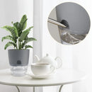 1/2pcs Self Watering Flower Pots Automatic Water-Absorbing Flowerpot Transparent Double Layer Plastic Planter Home Office Decor