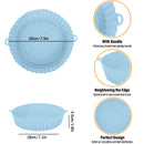 Silicone Air Fryer Pot Baking Tray Pans Fried Chicken Silicone Mold Basket Mat Airfryer Replacement Kitchen Accessories 20cm