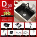 Stainless Steel Kitchen Sinks Black Nano Large Single Tank Countertop Basin Home Kitchen Vegetable Sink 304 Thickened Wash Basin