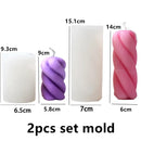 Upgraded Knot Cylindrical Candle Silicone Mold Bow Knot Stripe Cylindrical Candle Mold Vase Shape Candle Acrylic Plastic mold