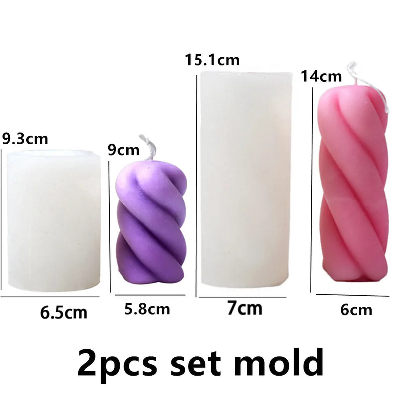 Upgraded Knot Cylindrical Candle Silicone Mold Bow Knot Stripe Cylindrical Candle Mold Vase Shape Candle Acrylic Plastic mold