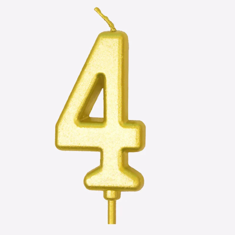 New Gold Digital Candle Birthday Number Cake Candle Drop Ship 0 1 2 3 4 5 6 7 8 9 Cake Girls Boys Baby Party Supplies Decoration