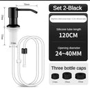 Stainless Steel Soap Dispenser Extension Tube Kit Kitchen Sink Liquid Soap Dispenser Bathroom Lotion Detergent Hand Press Pumps