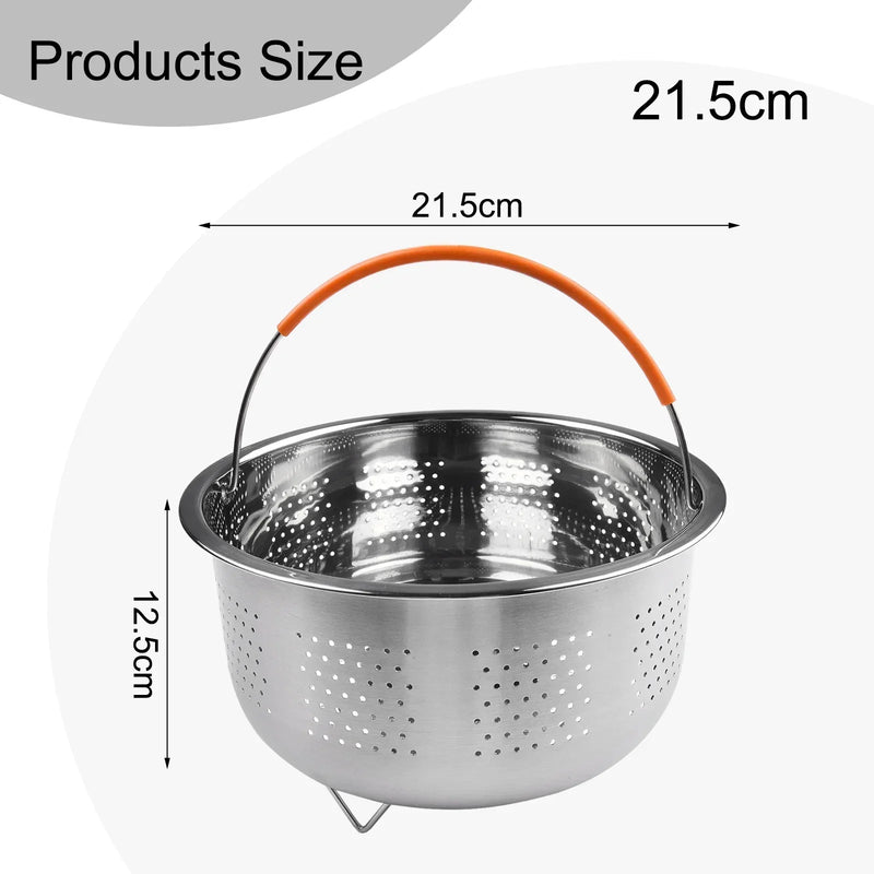 Steamer Insert Steamer Pot 304 Stainless Steel Basket Rice Steamer Pressure Cooker With Steaming Foot Easy To Pick Up