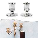 2pcs Taper Candle Holders Candlestick Silver Gold Rod Wax Base Fits Wedding Banquet Art Deco Candle Holder Home Decor