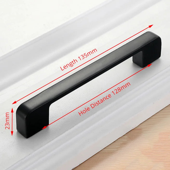 Aluminum Alloy Black Cabinet Handles American Style Solid Kitchen Cupboard Pulls Drawer Knobs Furniture Handle Hardware