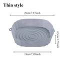 1pc Thin style Air Fryer Baking Tray Reusable Silicone Air Fryer Tray Pizza Fried Chicken BBQ Pan Mat Baking Dishes & Pans