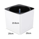 Self Watering Planter Flower Pot with Water Level Indicator Rectangular Large Bonsai Planting Container for Home Garden Office