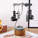 Spinning Candle Holder Thermal Rotating Candlestick Restaurant Wedding Christmas Valentine's Day Thanksgiving Table Decoration