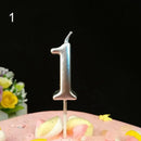 1 2 3 4 5 6 7 8 9 0 Number Birthday Candles Gold Silver Kids Birthday Candles for Cake Party Supplies Decoration Cake Candles