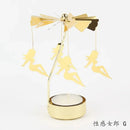 Multi-shape Rotating Candlesticks Snowflake Angel Romantic Tea Party Candle Holder Wedding Christmas Metal Home Decor