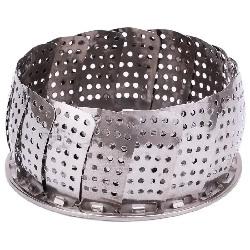Multifunctional Steamer Plate Disk, Stainless Steel, Silver Magic, Retractable, Folding, Steaming Fruit