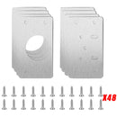 2-10Pcs Cabinet Hinge Repair Plate Kit Kitchen Cabinet Hinge Repair Plate Stainless Steel Hinge Door Hinge Mounting Fixing Plate