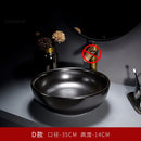 European Retro Bathroom Sinks Ceramic Home Bathroom Washbasins Countertop Basin Small Size Washing Sink Round Single Wash Basin