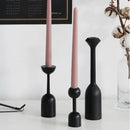Black Wooden Candle Holder Quality Black Candle Seat Nordic ins style art decoration hotel model room soft decoration ZM806