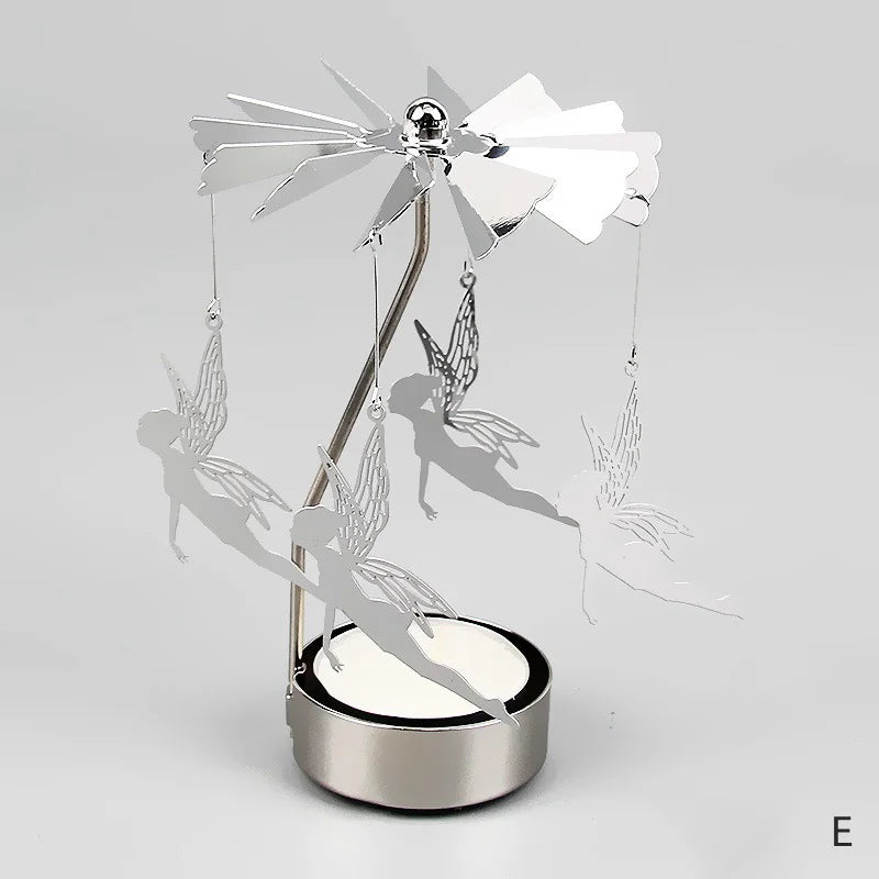 Metal Candlesticks For Candles Modern Room Decor Silver Carousel Candle Tea Light Holder Damper Home Decoration Valentine's Gift