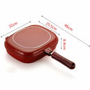32cm Double-Sided Frying Pan Skillet Grill  Baking Tray Non-Stick Skillet Wok Pan Home Garden Pancake for The Kitchen