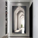 Modern Spatial Extension Decorative Painting Entrance Corridor Building Extension Architecture Posters Prints Porch Wall Decor