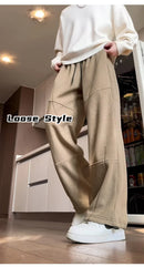 Lazy Wind Shake Grain Velvet Casual Pants Men's Autumn Winter Loose Versatile Straight Warm Heavyweight Sweatpants