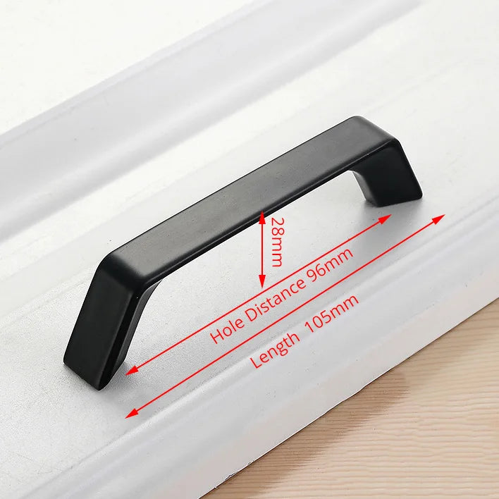 Aluminum Alloy Black Cabinet Handles American Style Solid Kitchen Cupboard Pulls Drawer Knobs Furniture Handle Hardware