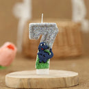 Dinosaur Birthday Candles for Cake Soywax Candle Bithday Number Candle for Boy Party Cake Topper Decorative