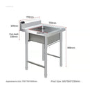 Stainless Steel Kitchen Sinks Washing Sink with Bracket Multifunctional Sinks for Restaurant Commercial Floor Dishwashing Sinks