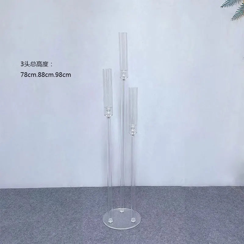 2pcs 4pcs 10pcs Wedding Decoration Centerpiece Candelabra Clear Candle Holder Acrylic Candlesticks for Weddings Event Party