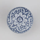 Colorful Floral Ceramic Handle Cabinet Door Solid Wood Furniture Wardrobe Handle Single-hole Drawer Hardware