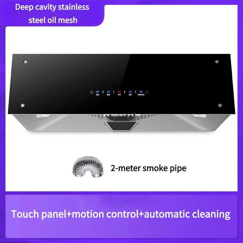 Strong Suction Force Kitchen Suction Hoods Home Kitchen 150-200W Top Suction Exhaust Cooker Major Appliance Home Tempered Glass