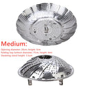Multifunctional Steamer Plate Disk, Stainless Steel, Silver Magic, Retractable, Folding, Steaming Fruit