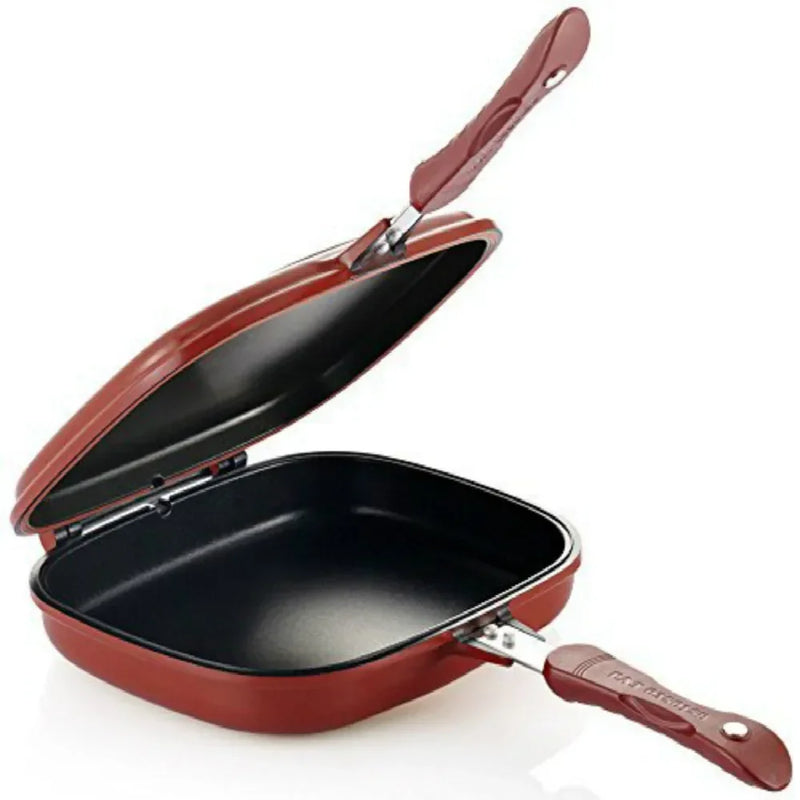 32cm Double-Sided Frying Pan Skillet Grill  Baking Tray Non-Stick Skillet Wok Pan Home Garden Pancake for The Kitchen
