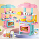 Mini Kitchen Counter Play Set DIY Simulated Cooking Food Tableware Play House Role Play Pretend Game Toy Gift Kid Boy Children