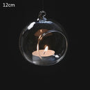 1Pcs Fashion Candle Holder Hanging Clear Globe Glass Terrarium Air Plant Decor for Your Family Dinner, Wedding, Party, etc