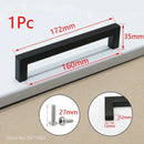 Square Furniture Hardware Black Cabinet Handle Stainless Steel Kitchen Door Knobs Cupboard Wardrobe Drawer Pulls