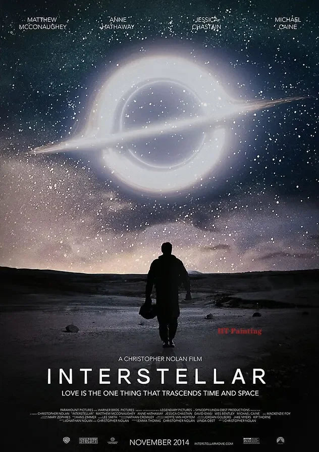 Sci-fi movie interstellar movie poster canvas painting universe planet wall art picture modern room home decoration