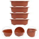 4 Pcs Flower Pots Outdoor Plants Plastic Home Bonsai Indoor Planter Flowerpots Cactus Succulent Planting Household Large