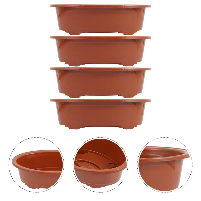 4 Pcs Flower Pots Outdoor Plants Plastic Home Bonsai Indoor Planter Flowerpots Cactus Succulent Planting Household Large